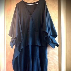 Caftan-inspired cotton black dress by Eshakti